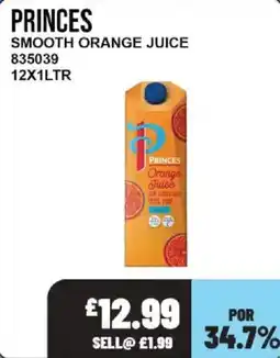 Bestway Princes smooth orange juice offer