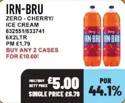 Bestway Irn-bru zero cherry ice cream offer