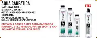 Bestway Aqua Carpatica natural still mineral water offer