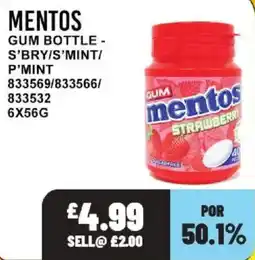 Bestway Mentos gum bottle offer