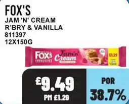 Bestway Fox's jam 'n' cream offer