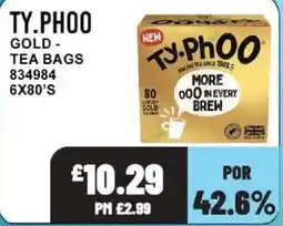 Bestway Ty Phoo gold tea bags offer