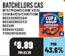 Bestway Batchelors cup a soup minestrone with croutons offer