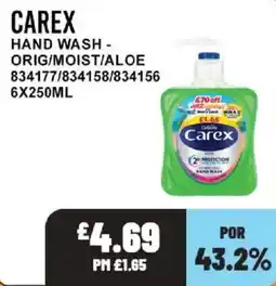 Bestway Carex hand wash offer