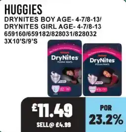 Bestway Huggies DryNites offer
