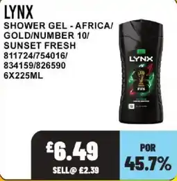 Bestway Lynx shower gel offer