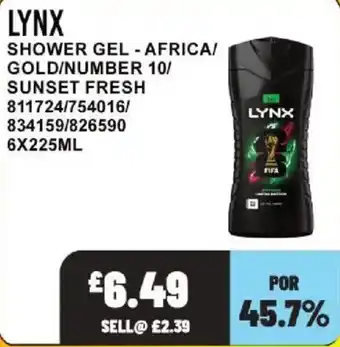 Bestway Lynx shower gel offer