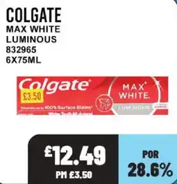 Bestway Colgate max white luminous offer