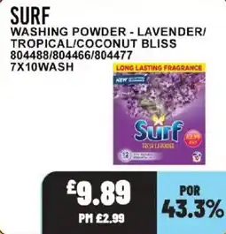 Bestway Surf washing powder - lavender/tropical/coconut bliss offer