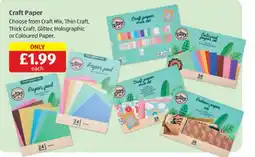 Aldi Craft Paper offer
