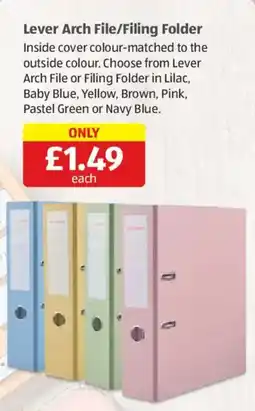Aldi Lever Arch File/Filing Folder offer
