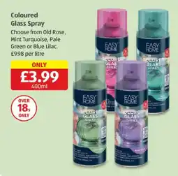 Aldi Easy Home Coloured Glass Spray offer