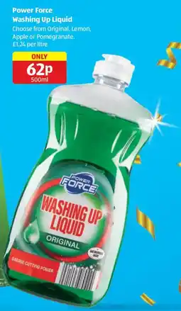 Aldi Power Force washing up liquid offer