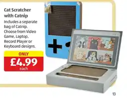 Aldi Cat Scratcher with Catnip offer