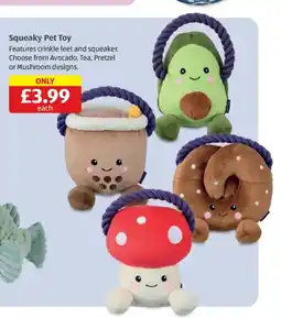 Aldi Squeaky Pet Toy offer