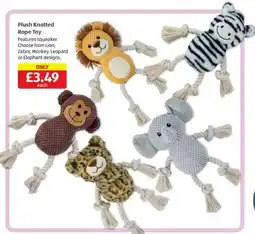 Aldi Plush Knotted Rope Toy offer