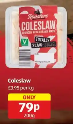 Aldi Roosters coleslaw offer