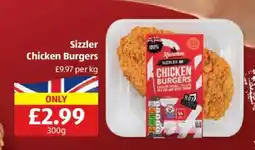 Aldi Sizzler Chicken Burgers offer