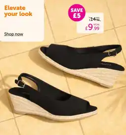 Shoe Zone Black espadrille sandals offer