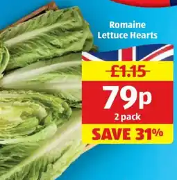 Aldi Romaine Lettuce Hearts offer