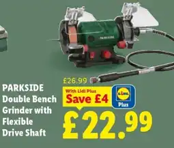 Lidl Parkside Double Bench Grinder with Flexible Drive Shaft offer
