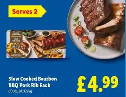 Lidl Slow Cooked Bourbon BBQ Pork Rib Rack offer