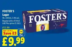 Lidl Foster's lager offer