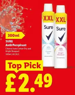 Lidl Sure anti-perspirant offer
