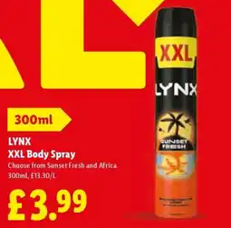 Lidl Lynx XXL Body Spray offer