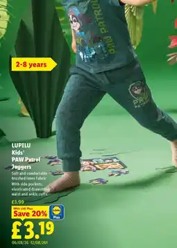 Lidl Lupilu Kids' Paw Patrol Joggers offer