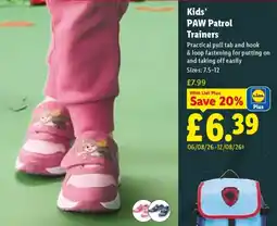 Lidl Kids' PAW Patrol Trainers offer