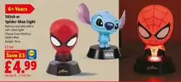 Lidl Stitch or Spider-Man Light offer