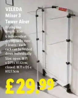 Lidl Vileda mixer 3 tower airer offer
