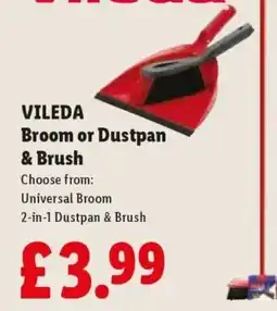 Lidl Vileda broom or dustpan & brush offer