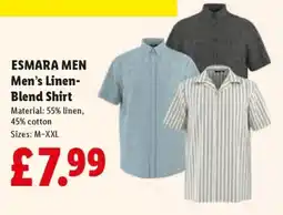 Lidl Esmara men's linen-blend shirt offer