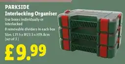 Lidl Parkside interlocking organiser offer