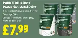 Lidl Parkside rust protection metal paint offer