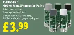 Lidl Parkside metal protective paint offer