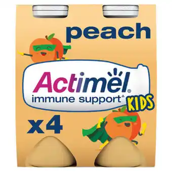 Asda Actimel Kids Peach Yoghurt Drinks offer