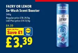 Lidl FAIRY OR LENOR In-Wash Scent Booster offer
