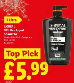Lidl L'ORÉAL XXL Men Expert Shower Gel offer