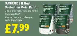 Lidl PARKSIDE 1L Rust Protection Metal Paint offer
