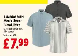 Lidl ESMARA MEN Men's Linen-Blend Shirt offer