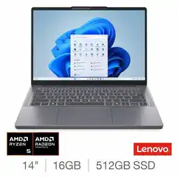 Costco Lenovo IdeaPad Slim 3, AMD Ryzen 5, 16GB RAM, 512GB SSD, 14 Inch Laptop, 83K600EKUK offer