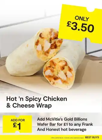 SuperValu Hot 'n Spicy Chicken & Cheese Wrap offer