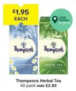 SuperValu Thompsons Herbal Tea offer