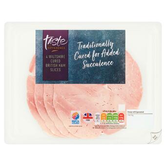 Sainsbury's Sainsbury's British Wiltshire Cured Ham x4 slices, Taste the Difference 120g offer