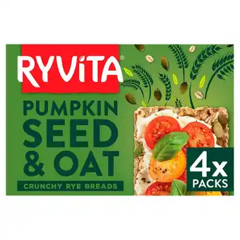 Sainsbury's Ryvita Crunchy Rye Bread Pumpkin Seed & Oat 4x50g offer