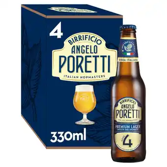 Sainsbury's Angelo Poretti Premium Lager Beer Bottles 4x330ml offer
