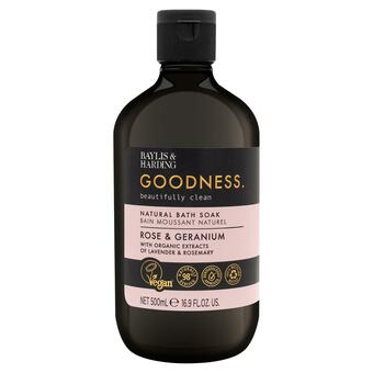 Sainsbury's Baylis & Harding Goodness Rose & Geranium Natural Bath Soak 500ml offer